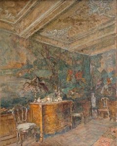 Interieurszene (haus Mostert Malmendy?)