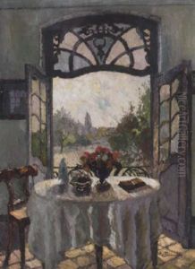 A View From A Terrace by August Von Brandis