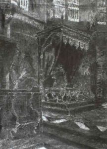 Chor Einer Gotischen Kirche by August Von Brandis