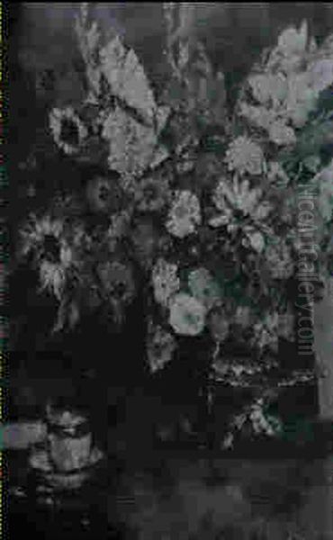Sommerblumenstrauss Auf Einem Tisch - view 1