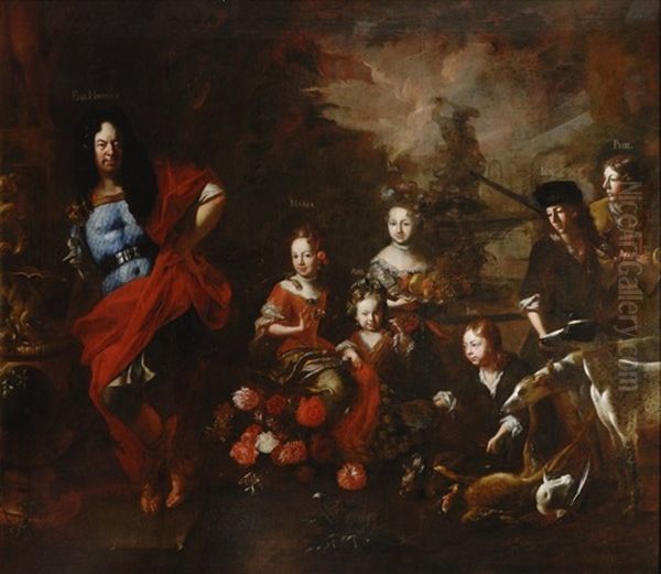 A Portrait Of Count Ferdinand Hroznata Of Kokorov And His Family - view 1