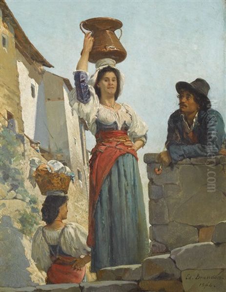 Neapolitanische Trachtenfrau Mit Wassergefass - view 1