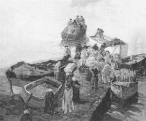 A Busy Quay by George Kennedy Brandriff