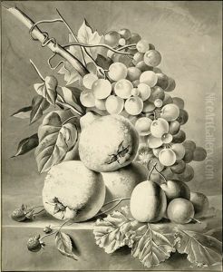 Fruchtestilleben Mit Trauben Und Birnen