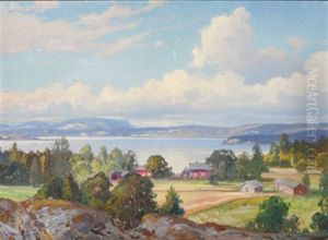 Sommarlandskap Vid Siljan