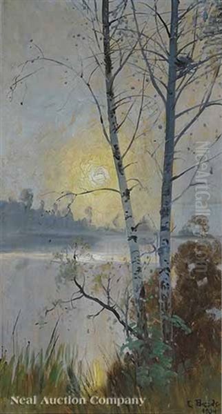 Birch Trees On The Water - view 1