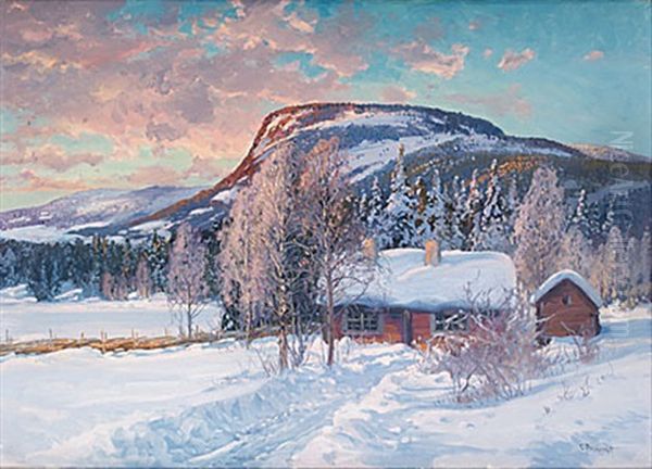 Stuga I Vinterlandskap - view 1