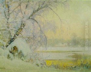 Vinterlandskap Vid Sjokant by Carl Brandt