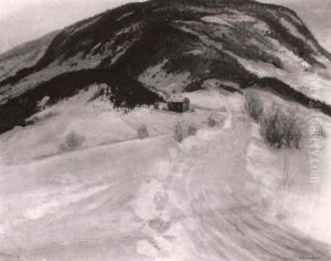 Winter Landscape With A Farmstead