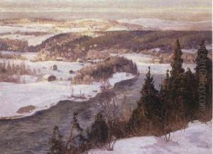 Solig Vinterdag by Carl Brandt