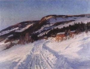 End Of A Wintry Day by Carl Ludwig Brandt