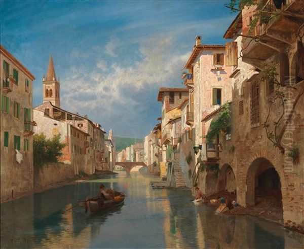 Verona, View Of Old Houses On The Etsch - view 1