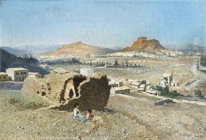 Vue D'athenes Avec L'acropole