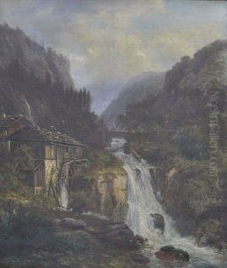 Flusstal Mit Wassermuhle Im Hochgebirge