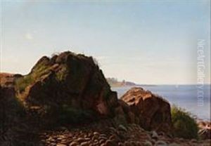 Coastal Scene From Bornholm by Johannes Herman Brandt