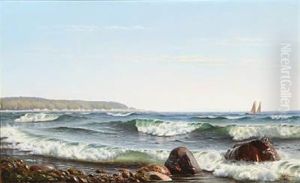 Formiddag Ved Stranden. Motiv Fra Ostkysten. Falster Formiddag Ved Stranden. Motiv Fra Ostkysten. Falster