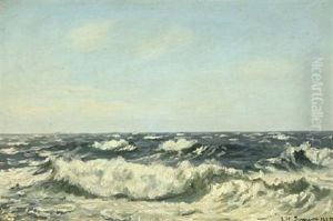 Breakers Under Blue Sky by Johannes Herman Brandt