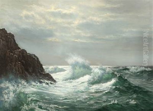 Rocky Coast With Breaking Waves - view 1