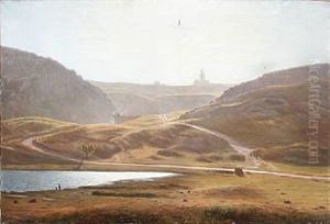 Diset Eftermiddag Ved Hammeren Paa Bornholm (hilly Autumn Landscape From Bornholm)