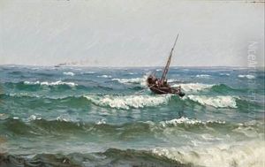Seascape With A Sailing Ship Leaving The Coast Seascape With A Sailing Ship Leaving The Coast