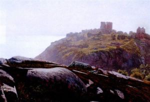 Parti Fra Bornholm Med Udsigt Mod Hammershus by Johannes Herman Brandt