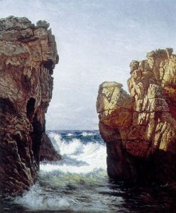 Klippeparti Fra Bornholm by Johannes Herman Brandt