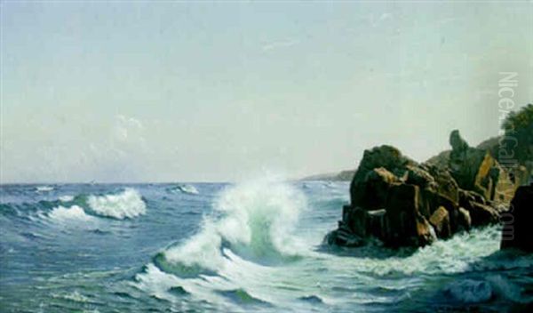 Waves Breaking On A Rocky Coast - view 1