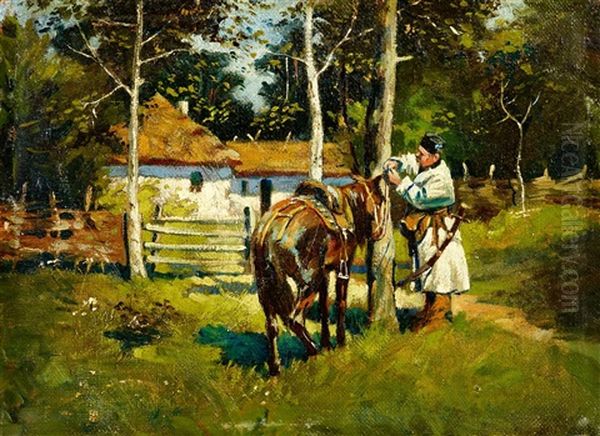 Study Of A Polish Horseman - view 1
