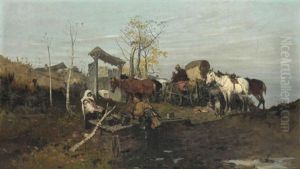 Conversation At The Well by Jozef Brandt