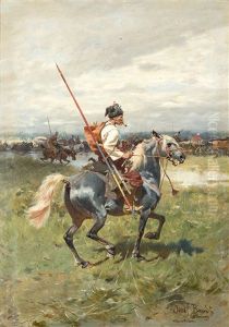 Kozak Na Koniu by Jozef Brandt