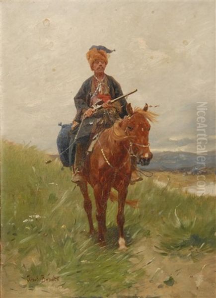 Arab Soldier On Horseback - view 1