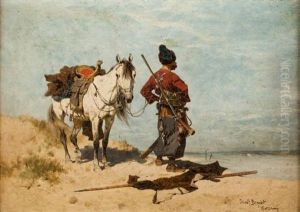 Kozak U Przewozu by Jozef Brandt