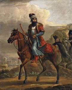 Kaukasischer Reiter by Jozef Brandt