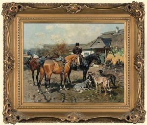 Rider With Greyhounds