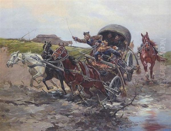Dreigespann In Wilder Fahrt - view 1