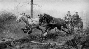 Dahinjagendes Fuhrwerk by Jozef Brandt