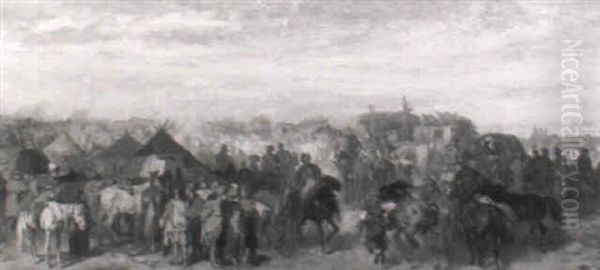 Pferdemarkt In Weiter Landschaft - view 1