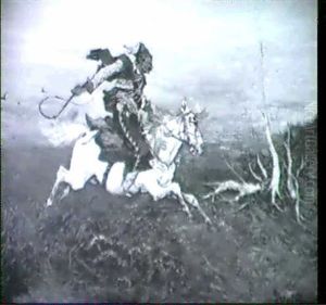 Kosak In Der Steppe by Jozef Brandt
