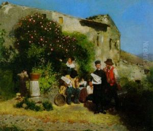 Die Zeitungsleser by Otto Brandt