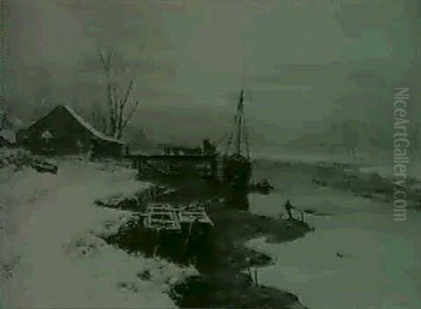 A Winter Evening Near Newport - view 1