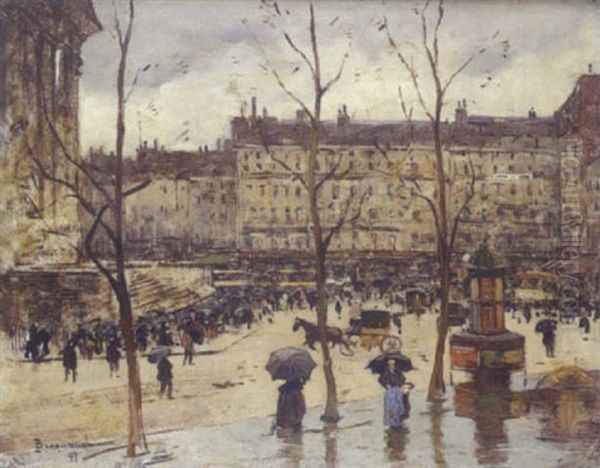 Place De La Madeleine, Sous La Pluie - view 1