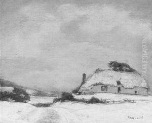 Paysage De Neige, La Somme by Louis Braquaval