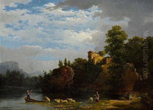 Pastoral Scene And Riverside Landscape, 1823 - view 1
