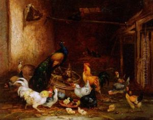Federvieh Im Stall by Jacques Raymond Brascassat