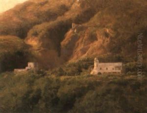 A Monastery On A Mountain by Jacques Raymond Brascassat