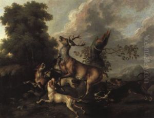 Hirschjagd by Magnus Brasch