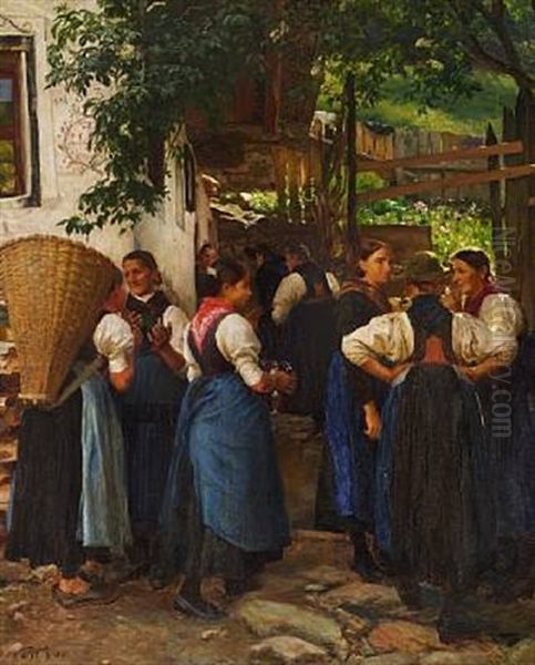 En Passiar. Motiv Fra Sarnthal Ved Botzen, Tyrol - view 1