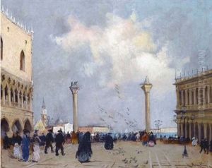 Venezia, Piazzetta San Marco by Italico Brass