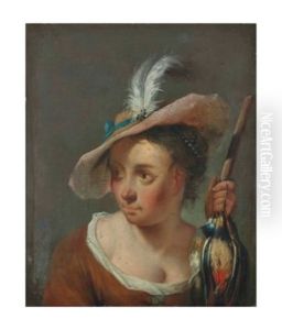 Une Femme Tenant Une Perdrix