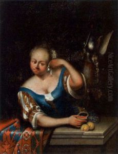 A Lady Holding A Watch
